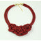 Women Cotton Rope Celtic Knot Design Collar Necklace AExp