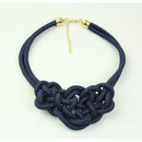 Women Cotton Rope Celtic Knot Design Collar Necklace AExp