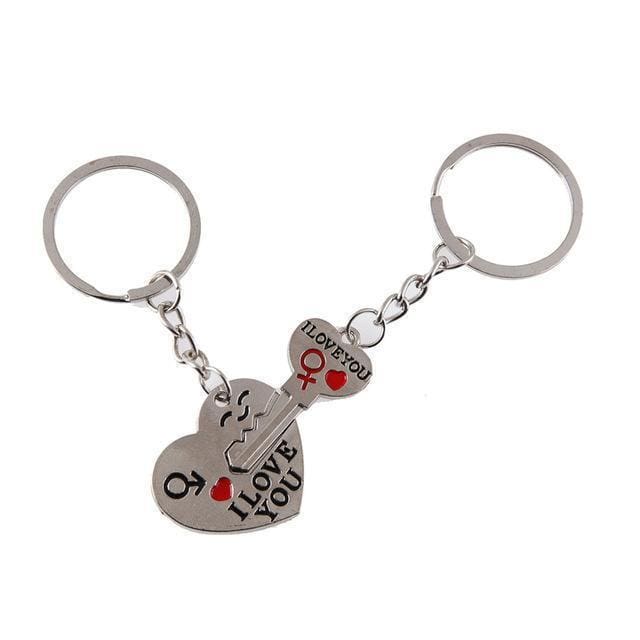 Women Couple I LOVE YOU Letter Heart And Key Ring Set--JadeMoghul Inc.