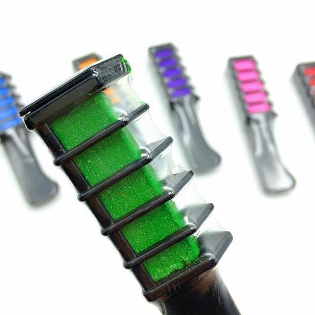 Women Crayons Hair Color Mascara /Chalk With Comb Applicator-Green-JadeMoghul Inc.