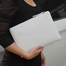 Women Crocodile Embossed Patent Leather Clutch Bag-white-JadeMoghul Inc.