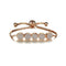 Women Crystal Studded Design Adjustable Bracelet-Rose Gold Color-JadeMoghul Inc.