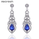 Women Crystal Wedding Earrings In Silver Or Gold-Champagne-JadeMoghul Inc.