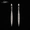 Women Cubic Zircon Dangle Earrings In silver And Rose Gold-Platinum Plated-JadeMoghul Inc.