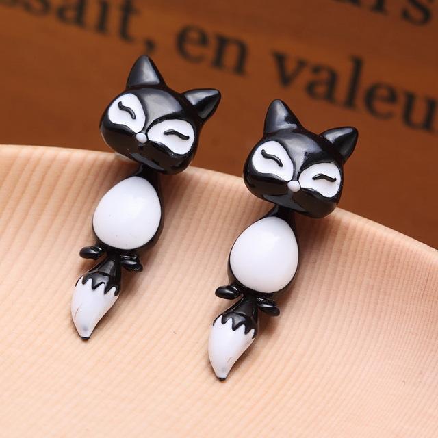 Women Cute Fox Stud Earrings-A-JadeMoghul Inc.