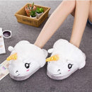 Women Cute Plush Unicorn Indoor House Slippers-picture color 3-One Size-JadeMoghul Inc.