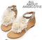 Women Delicate Flower Sandals With Buckle Closure-Beige-4-JadeMoghul Inc.