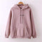 Women Drawstring Soft Fleece Pull Over Hoodie