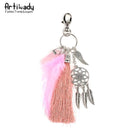 Women Dream Catcher Keychain/ Bag Charm-Pink-JadeMoghul Inc.