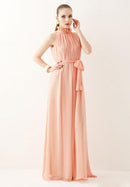 Elegant Bohemian Maxi Dress - Chiffon Halter Long Dress