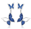Women Ear Back Butterfly Stud Earrings With Crystal Detailing-baby blue-JadeMoghul Inc.