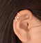 Women Ear Cuffs With stones And Chains And Feather Design-ES131 Gold-JadeMoghul Inc.