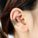 Women Ear Cuffs With stones And Chains And Feather Design-ES132 Retro Gold-JadeMoghul Inc.