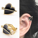 Women Ear Cuffs With stones And Chains And Feather Design-ES266-JadeMoghul Inc.