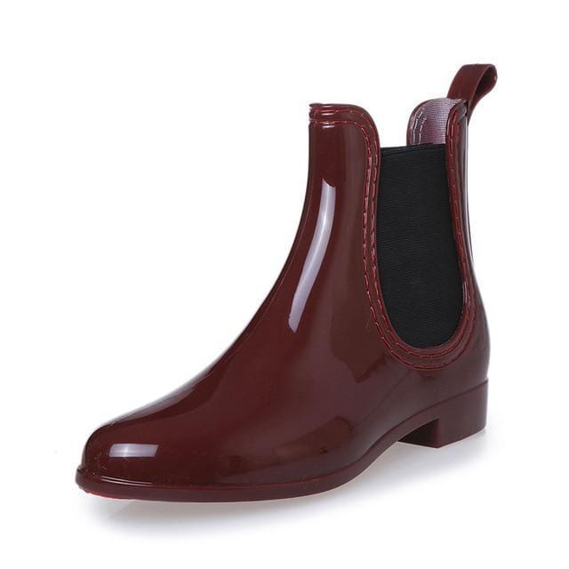 Women easy Slip Ankle Boots-red-5.5-JadeMoghul Inc.