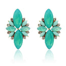 Women Elegant Crystal Stone Stud Earrings-Opal Blue-JadeMoghul Inc.