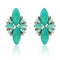 Women Elegant Crystal Stone Stud Earrings-Opal Blue-JadeMoghul Inc.