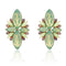 Women Elegant Crystal Stone Stud Earrings-Opal Green-JadeMoghul Inc.