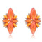 Women Elegant Crystal Stone Stud Earrings-Opal Orange-JadeMoghul Inc.