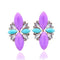 Women Elegant Crystal Stone Stud Earrings-royal purple-JadeMoghul Inc.