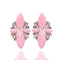 Women Elegant Crystal Stone Stud Earrings-Solid pink-JadeMoghul Inc.