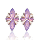 Women Elegant Crystal Stone Stud Earrings-white purple-JadeMoghul Inc.