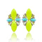 Women Elegant Crystal Stone Stud Earrings-yellow green-JadeMoghul Inc.