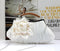Women Elegant Silk Flower Evening Clutch-White-(20cm<Max Length<30cm)-JadeMoghul Inc.