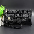 Women Embossed Patent Leather Wristlet-Black-JadeMoghul Inc.
