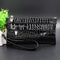 Women Embossed Patent Leather Wristlet-Black-JadeMoghul Inc.