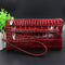Women Embossed Patent Leather Wristlet-Red-JadeMoghul Inc.