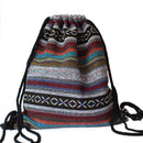 Women Fabric Backpack - Bohemian Chic Ethnic Drawstring Bag-NO 1-JadeMoghul Inc.