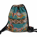 Women Fabric Backpack - Bohemian Chic Ethnic Drawstring Bag-NO 14-JadeMoghul Inc.