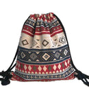 Women Fabric Backpack - Bohemian Chic Ethnic Drawstring Bag-NO 20-JadeMoghul Inc.