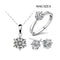 Women Fashion Cubic Zircon Statement Necklace ,Earrings And Ring Jewellery Set-SIZE8-JadeMoghul Inc.