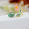 Women Fashion Cute Bags And Heels Design Asymmetric Stud Earrings-green-JadeMoghul Inc.