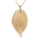 Women Fashion Detailed Leaf Design Pendant And Chain-Gold-JadeMoghul Inc.