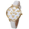 Women Fashion Gold Heart Pattern Leather Watch-White-JadeMoghul Inc.
