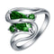 Women Fashion Luxury Vintage Black Gold Zircon Oval Ring-10-green silver-JadeMoghul Inc.