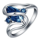 Women Fashion Luxury Vintage Black Gold Zircon Oval Ring-10-royal blue silver-JadeMoghul Inc.