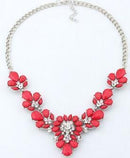 Women Fashion Statement Acrylic Rhinestone Collar Necklace-XL153redAAA-JadeMoghul Inc.