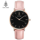 Women Fashionable Quartz Watch / Rose Gold Dress Casual Watch-PINK ROSE BLACK-JadeMoghul Inc.