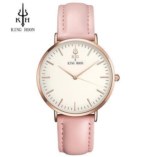 Women Fashionable Quartz Watch / Rose Gold Dress Casual Watch-PINK ROSE WHITE-JadeMoghul Inc.