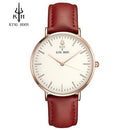 Women Fashionable Quartz Watch / Rose Gold Dress Casual Watch-RED ROSE WHITE-JadeMoghul Inc.