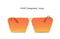 Women Fashionable Reflector Sunglasses In Square Shape With 100% UV 400 Protection-JT44 Clear RedOrange-JadeMoghul Inc.