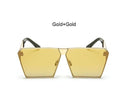 Women Fashionable Reflector Sunglasses In Square Shape With 100% UV 400 Protection-JT44 Gold-JadeMoghul Inc.