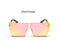 Women Fashionable Reflector Sunglasses In Square Shape With 100% UV 400 Protection-JT44 Gold Orange-JadeMoghul Inc.
