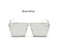 Women Fashionable Reflector Sunglasses In Square Shape With 100% UV 400 Protection-JT44 Silver-JadeMoghul Inc.