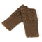 Women Finger Less Lace Knit Design Wool Gloves-Khaki-JadeMoghul Inc.