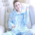 women flannel thick pajamas coral velvet home service long sleeved autumn and winter size winter warm suit lovely pyjamas women-21-M-JadeMoghul Inc.
